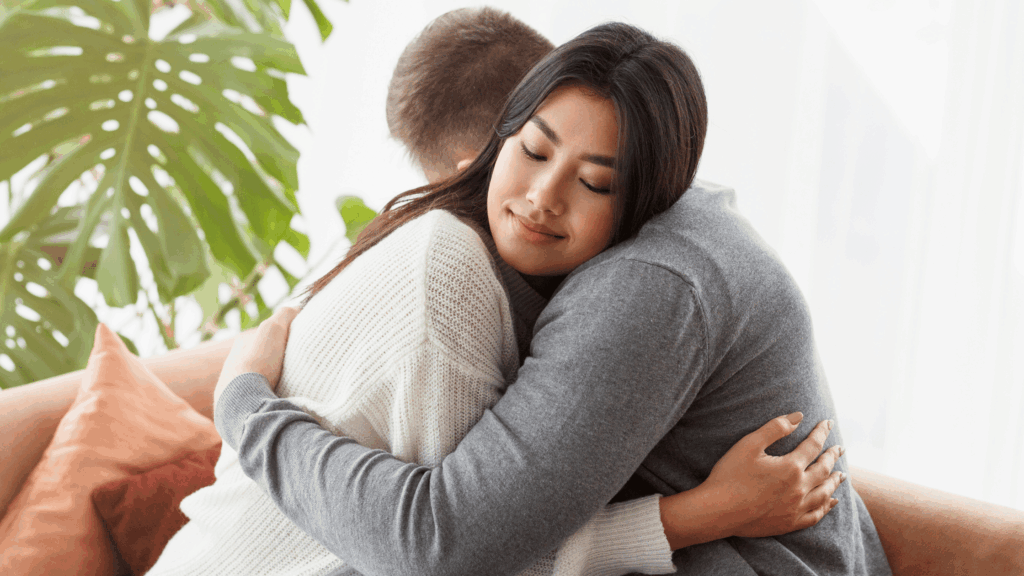 couple hugging